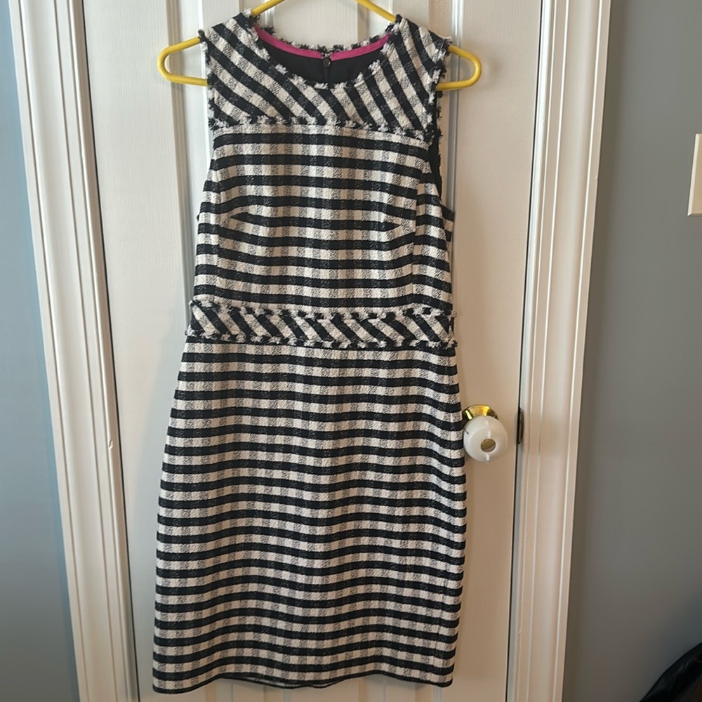 J. Crew black and white plaid dress